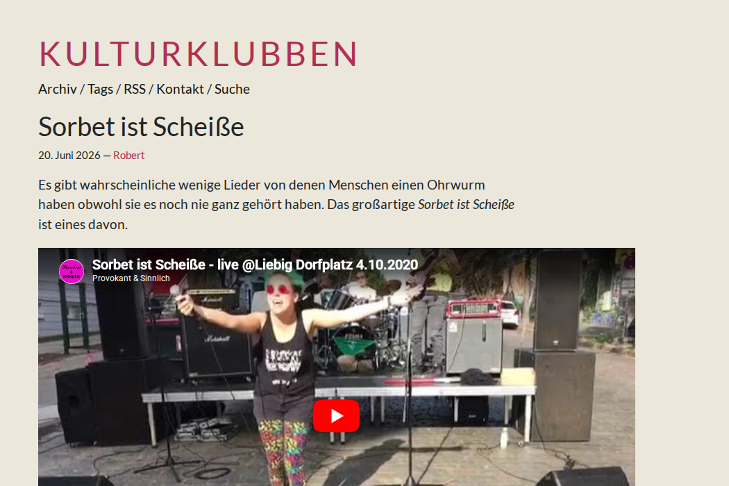 Sorbet ist Scheiße